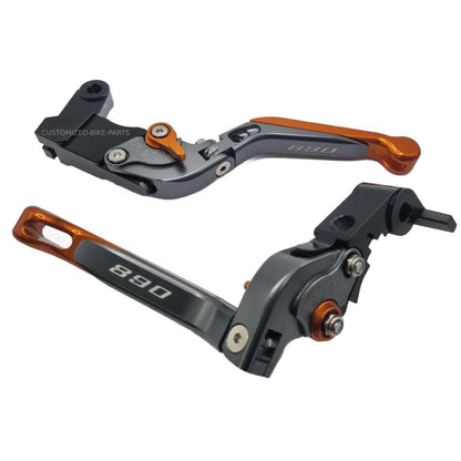 KTM 890 Duke R 2020-2024 | Adjustable Clutch Brake Lever Set Titanium / Orange