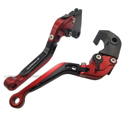 Red / Black Clutch & Brake Lever Triumph 675 Street Triple R / RX 2009-2016