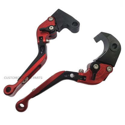 Red / Black Clutch & Brake Lever Triumph 675 Street Triple R / RX 2009-2016